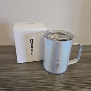 Corkcicle Prismatic White Iridescent 16oz Mug New in box